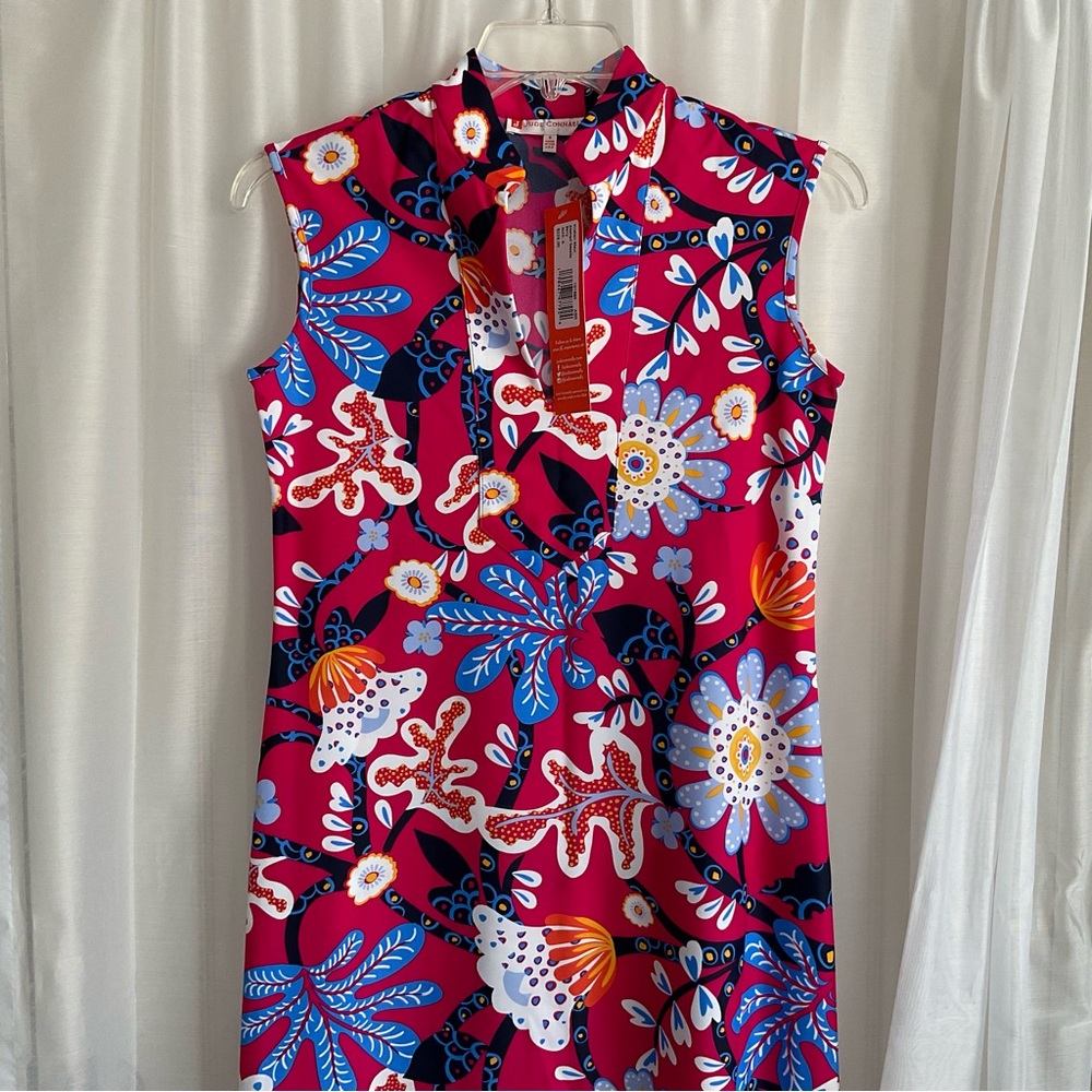 New Jude Connally Maxi Dress Sm Kristen Abstract Seaside Berry
